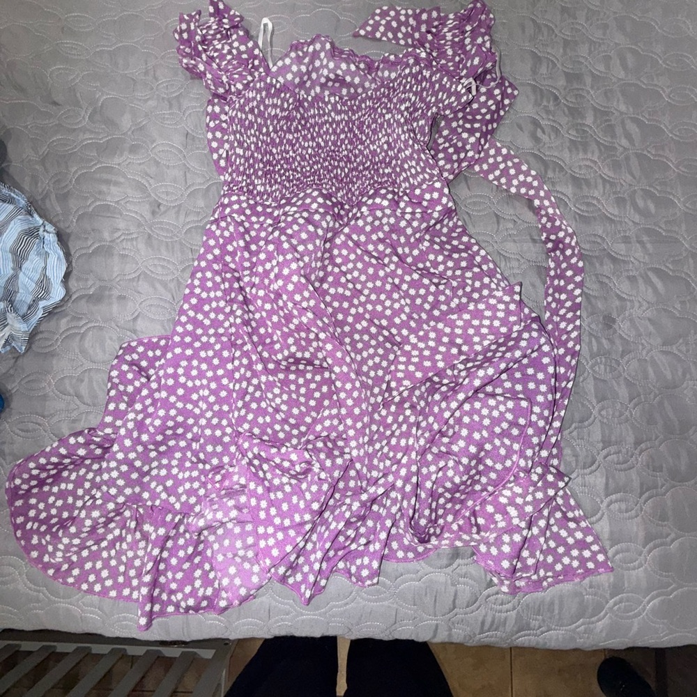 Purple Polka Dot Dress